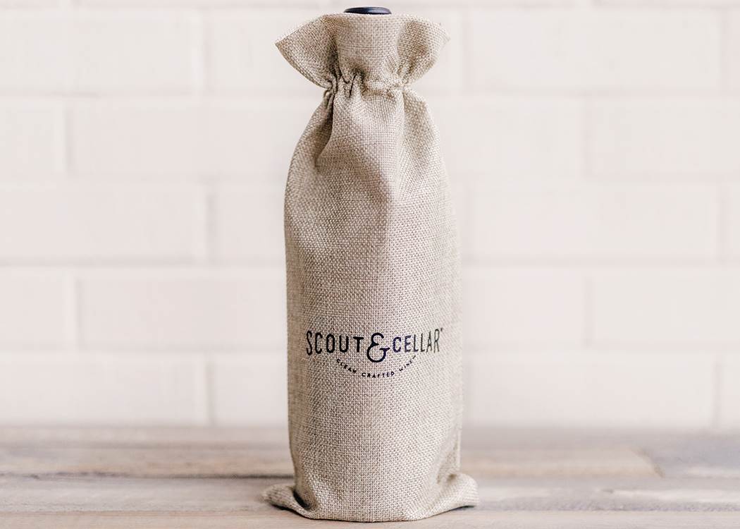 Burlap Wine Bag